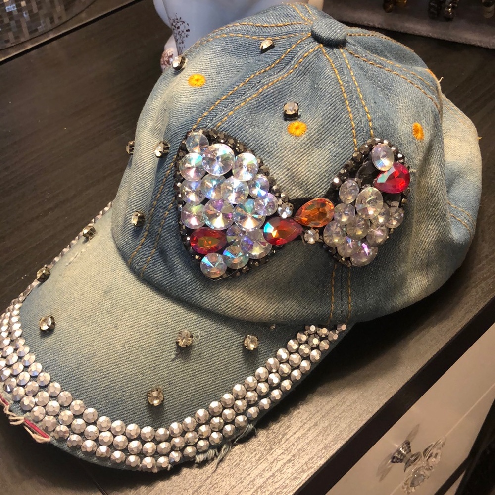 Distressed Denim Trucker Hat